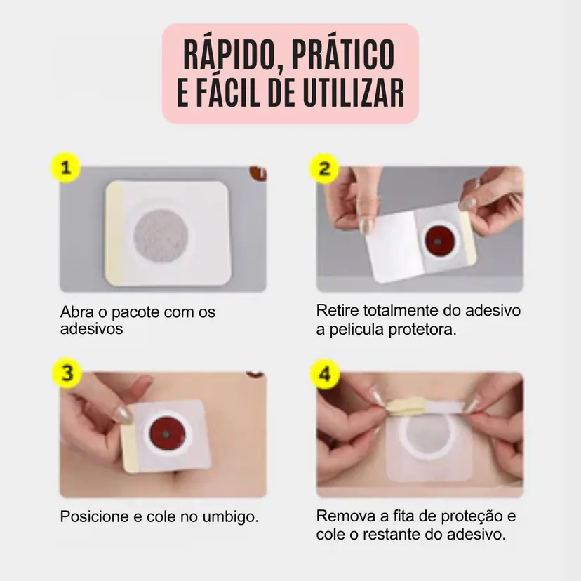 Adesivo aplicado e kit com unidades